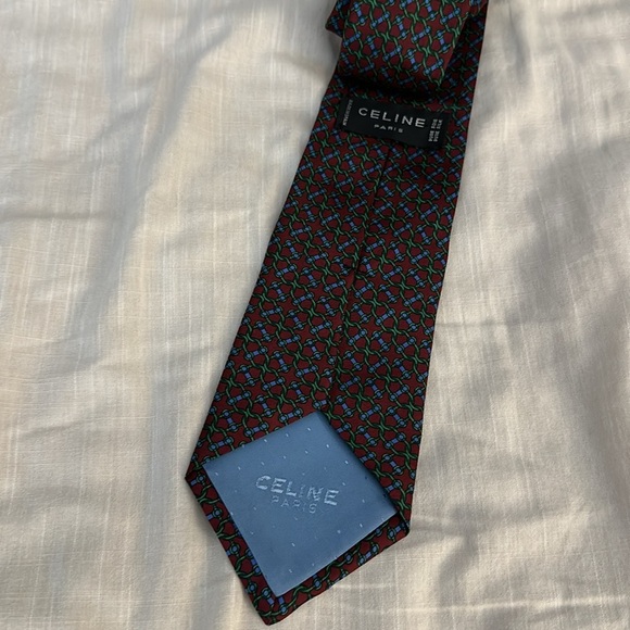 Celine Silk Neck Tie - Picture 4 of 5